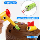 Brinquedo Magnético Pega Minhocas - Pica-Pau Pássaro Interativo