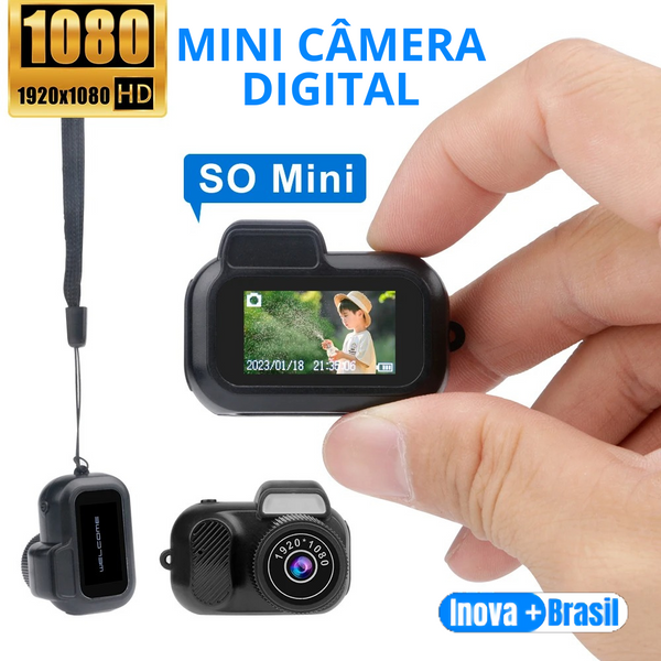 Mini Câmera Digital Portátil 1080p HD