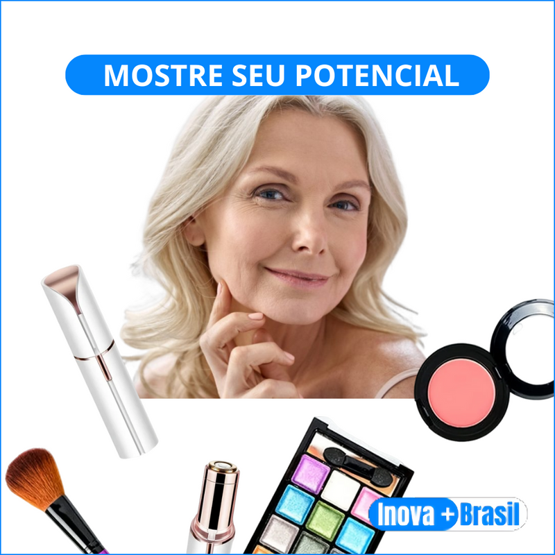 Batom Depilador Facial Portátil E Recarregável