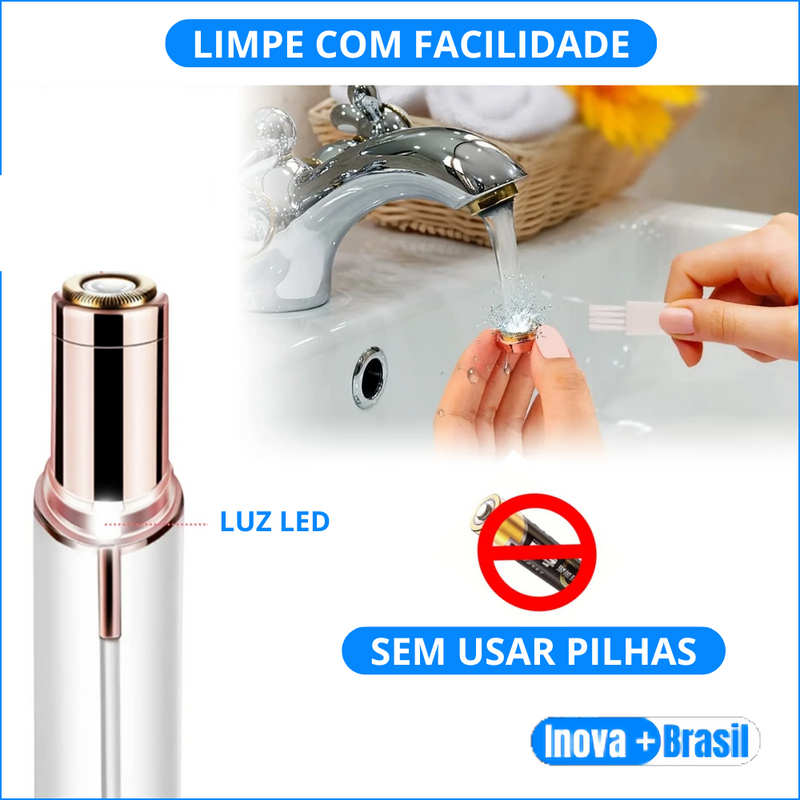 Batom Depilador Facial Portátil E Recarregável