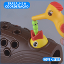 Brinquedo Magnético Pega Minhocas - Pica-Pau Pássaro Interativo