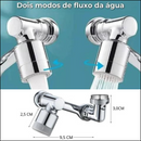 Extensor de Torneira Giratório Universal em Inox 1080º - KIT PROMOÇÃO