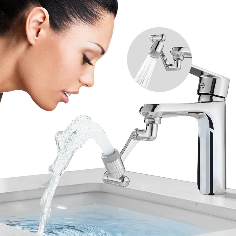 Extensor de Torneira Giratório Universal em Inox 1080º - KIT PROMOÇÃO