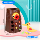 Brinquedo Magnético Pega Minhocas - Pica-Pau Pássaro Interativo