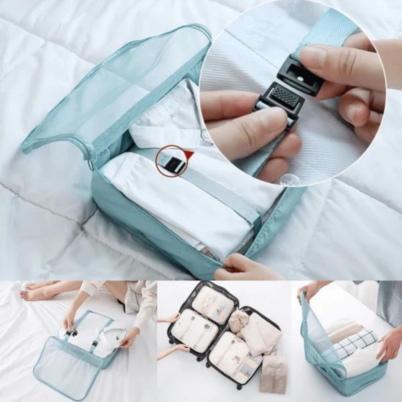 Kit Organizador de Malas 7 Peças - Impermeável