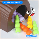 Brinquedo Magnético Pega Minhocas - Pica-Pau Pássaro Interativo