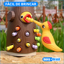Brinquedo Magnético Pega Minhocas - Pica-Pau Pássaro Interativo