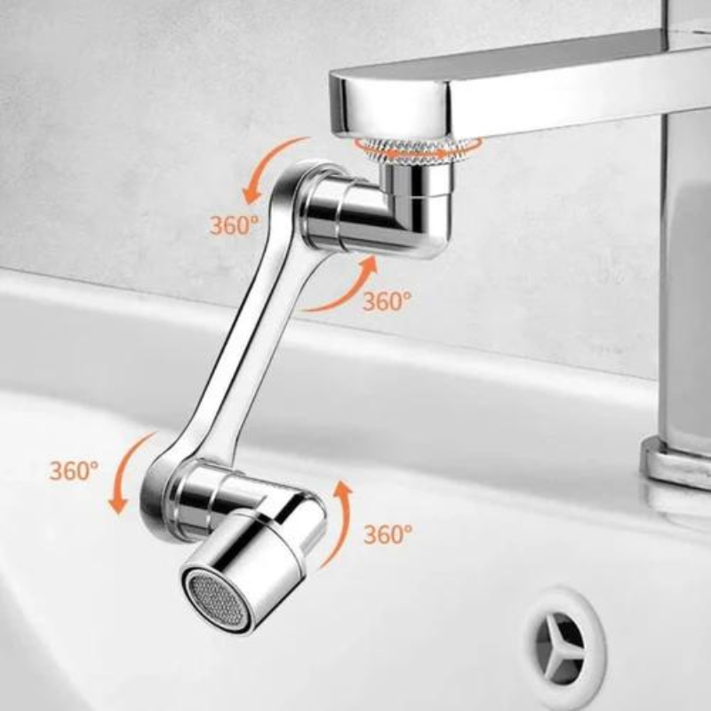 Extensor de Torneira Giratório Universal em Inox 1080º - KIT PROMOÇÃO