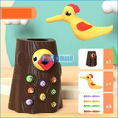 Brinquedo Magnético Pega Minhocas - Pica-Pau Pássaro Interativo