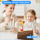 Brinquedo Magnético Pega Minhocas - Pica-Pau Pássaro Interativo