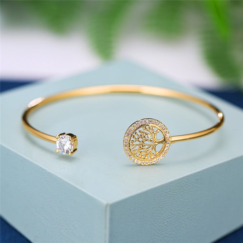 Bracelete Árvore da Vida com Cristais de Zircônia - Inova + Brasil