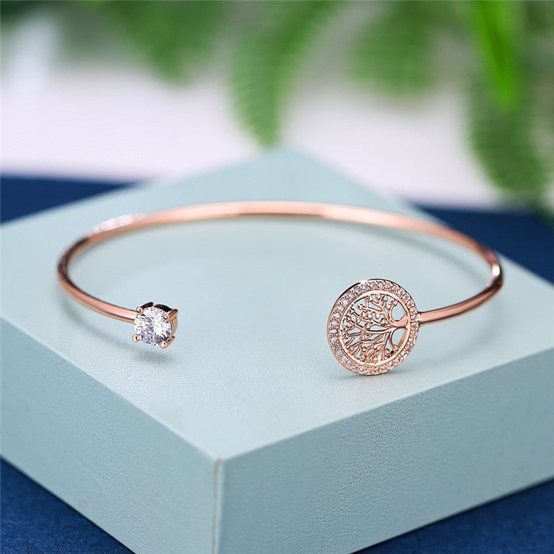 Bracelete Árvore da Vida com Cristais de Zircônia - Inova + Brasil