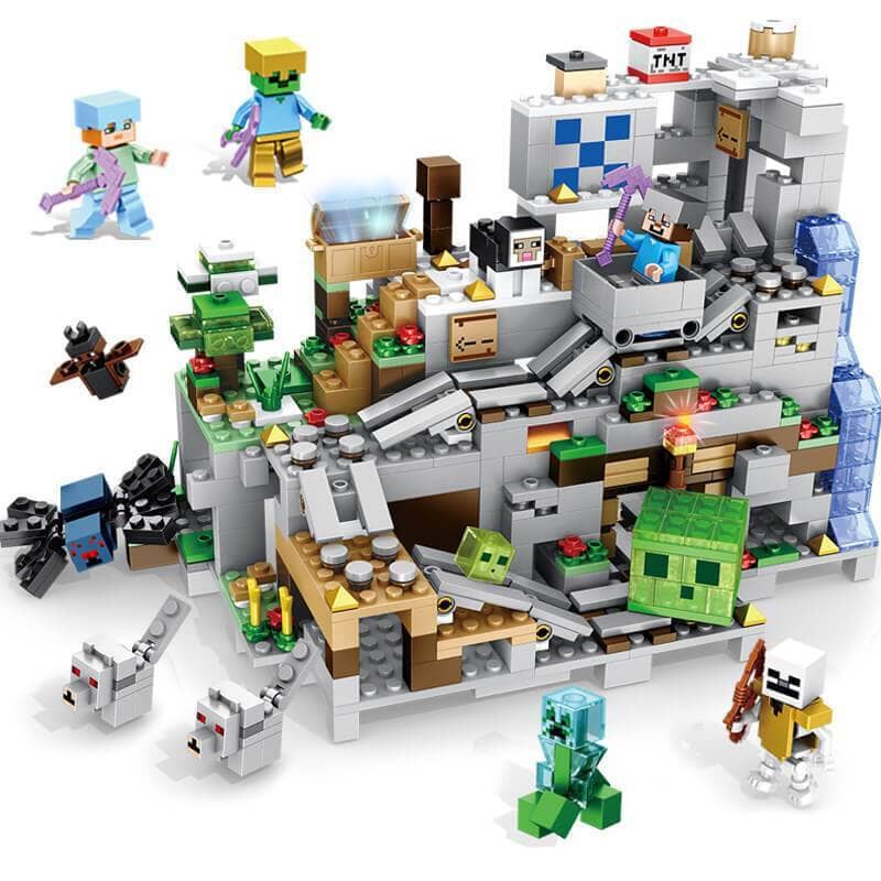 Bloco de Montar Minecraft - Modelo Caverna da Montanha - Inova + Brasil