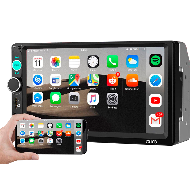 Central Multimídia Universal 7 Polegadas Wifi Gps Mp5 Bluetooth - EasyCar - Inova + Brasil