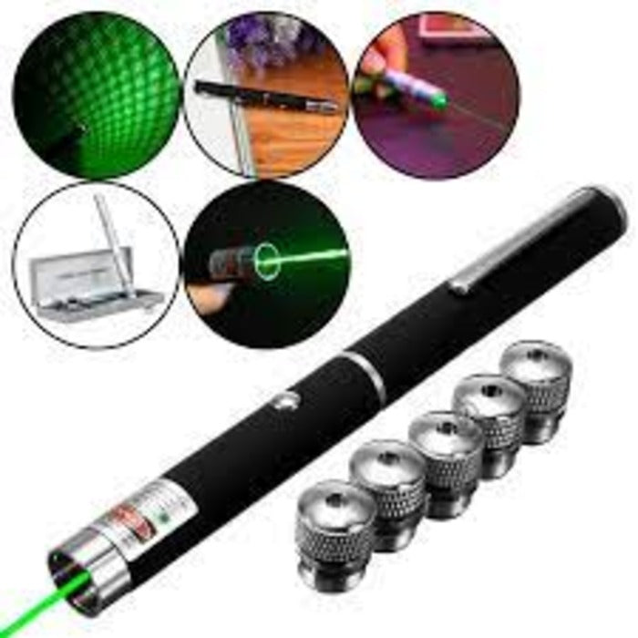 CANETA LASER VERDE 5 PONTAS - LONGO ALCANCE