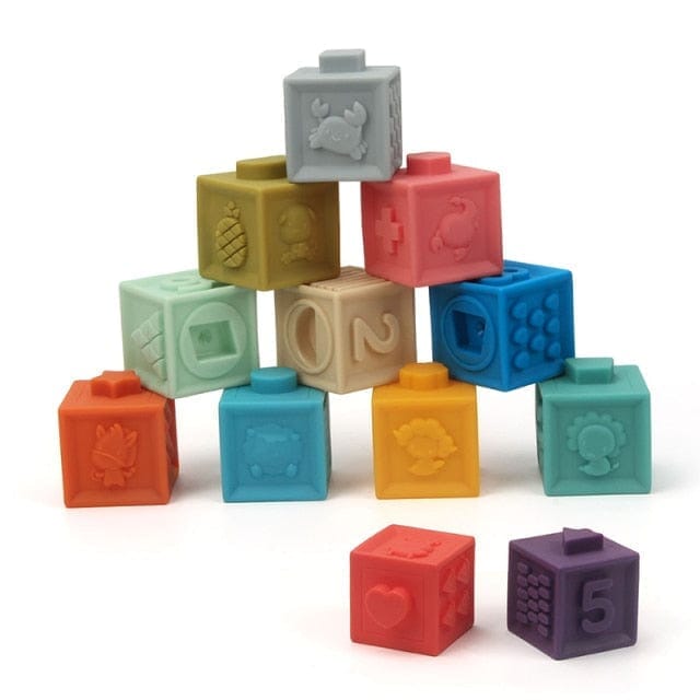 Blocos De Construção 3D Macios Para Bebês (Conjunto) - Inova + Brasil