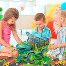 Carrinho Dinossauro Rex + Brinde (12 Dinossauros) - Inova + Brasil