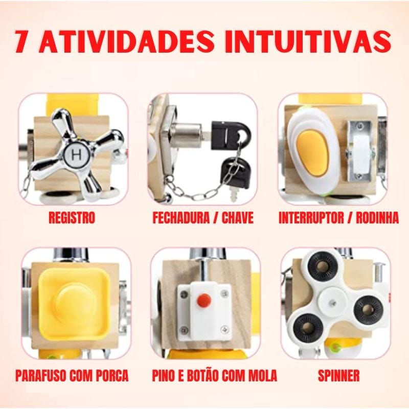 Brinquedo Sensorial Fidget Montessori - Inova + Brasil